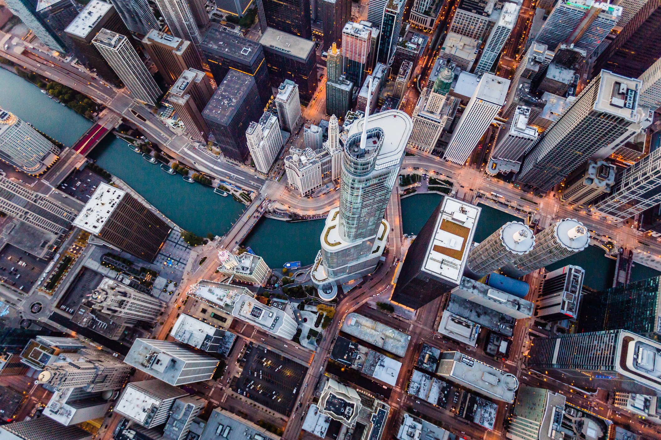 Trump Tower Chicago Aerial